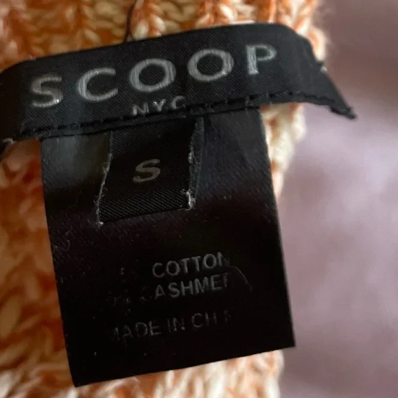 Scoop NYC Loose-Knit Cashmere/Silk Peach/Blush Sweater or Dress.Size Small. GUC. - Picture 11 of 14